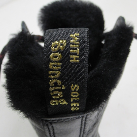 Dr Martens Barton Made In England Shearling Lined Leather Boots Black 5 M / 6 L - Picture 11 of 12